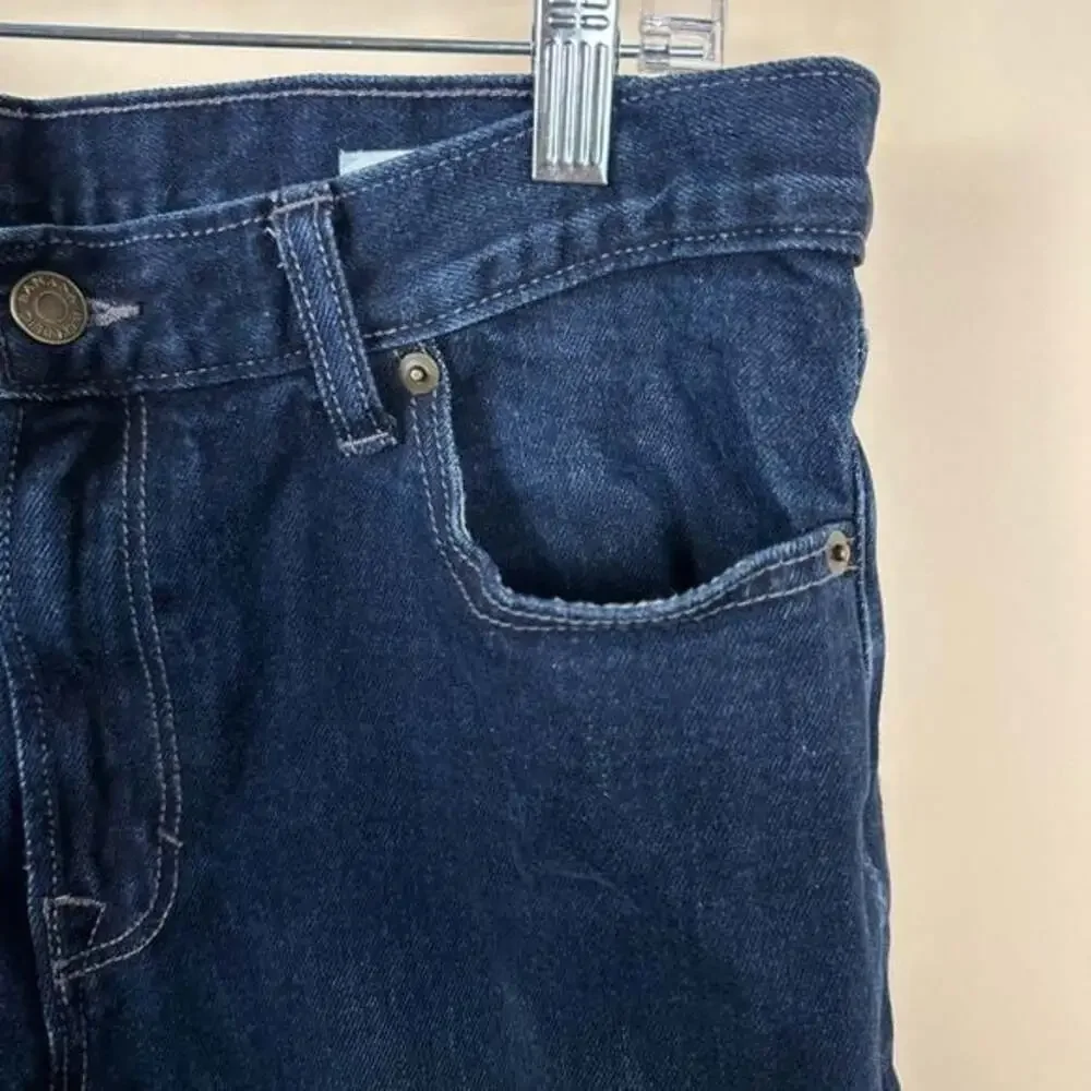 Classic Men's Dark Blue Denim Jeans